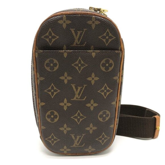 LOUIS VUITTON Monogram Pochette Gange Shoulder Bag MonogramCanvas Brown - Picture 1 of 16